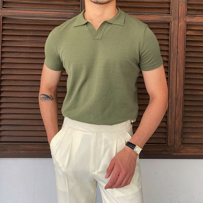 OLD MONEY V-Ausschnitt Polo