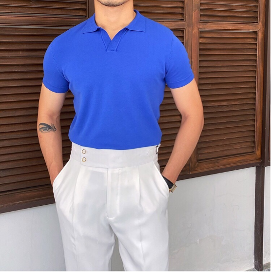 OLD MONEY V-Ausschnitt Polo
